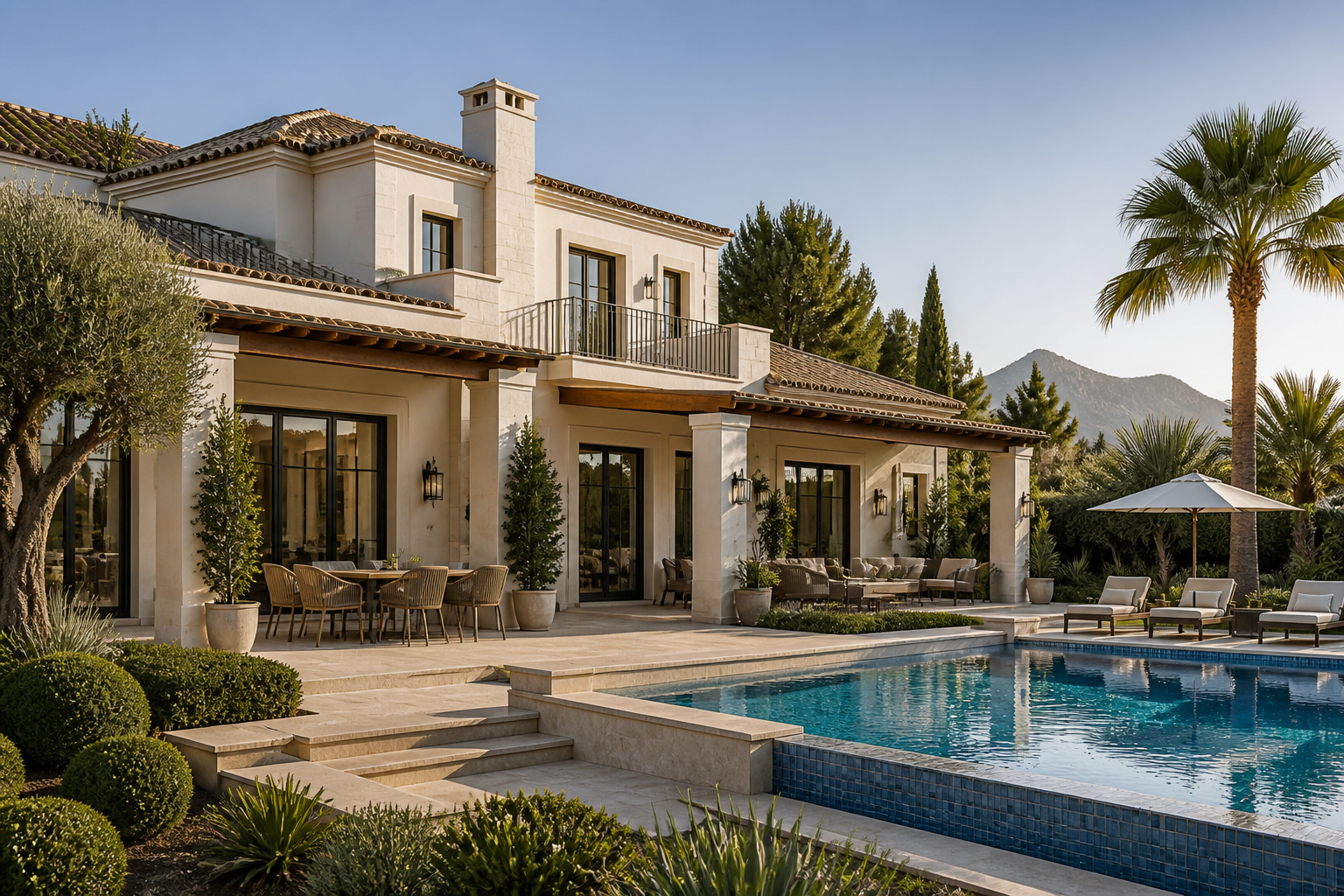 Villa de lujo en Marbella con piscina preparada para gestión premium